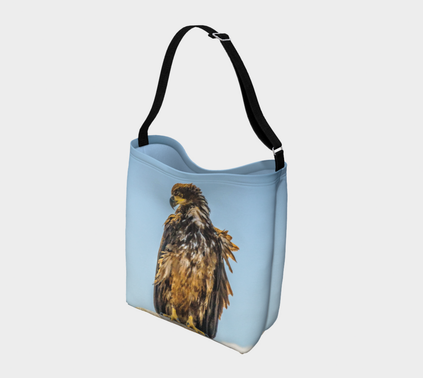 Eye On You Eagle Neoprene Day Tote: Majestic Wildlife-Inspired Tote Bag