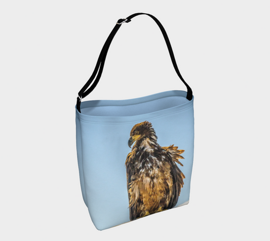 Eye On You Eagle Neoprene Day Tote: Majestic Wildlife-Inspired Tote Bag