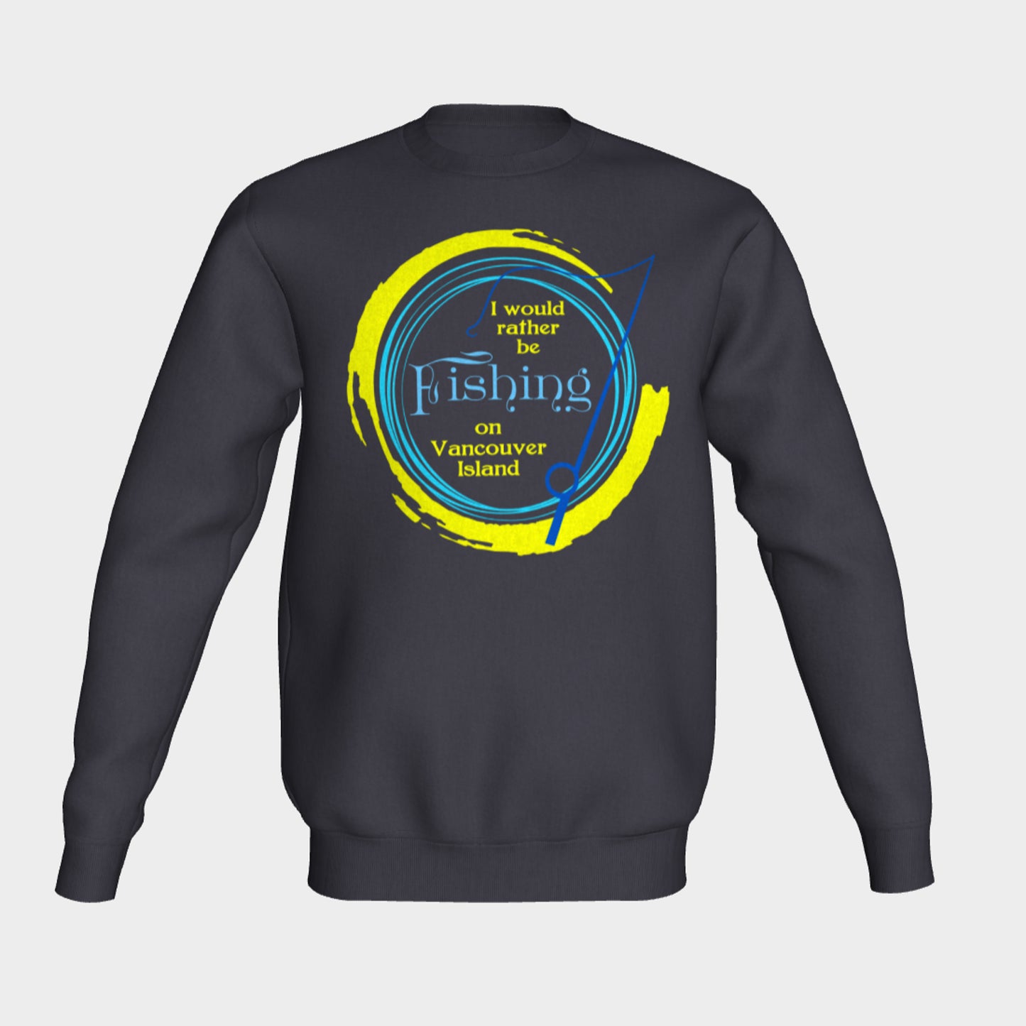Rather Be Fishing (Yellow) Crewneck Sweatshirt What’s better than a super cozy sweatshirt? A super cozy sweatshirt from Van Isle Goddess!  Super cozy unisex sweatshirt for those chilly days.  Excellent for men or women.   Fit is roomy and comfortable. 