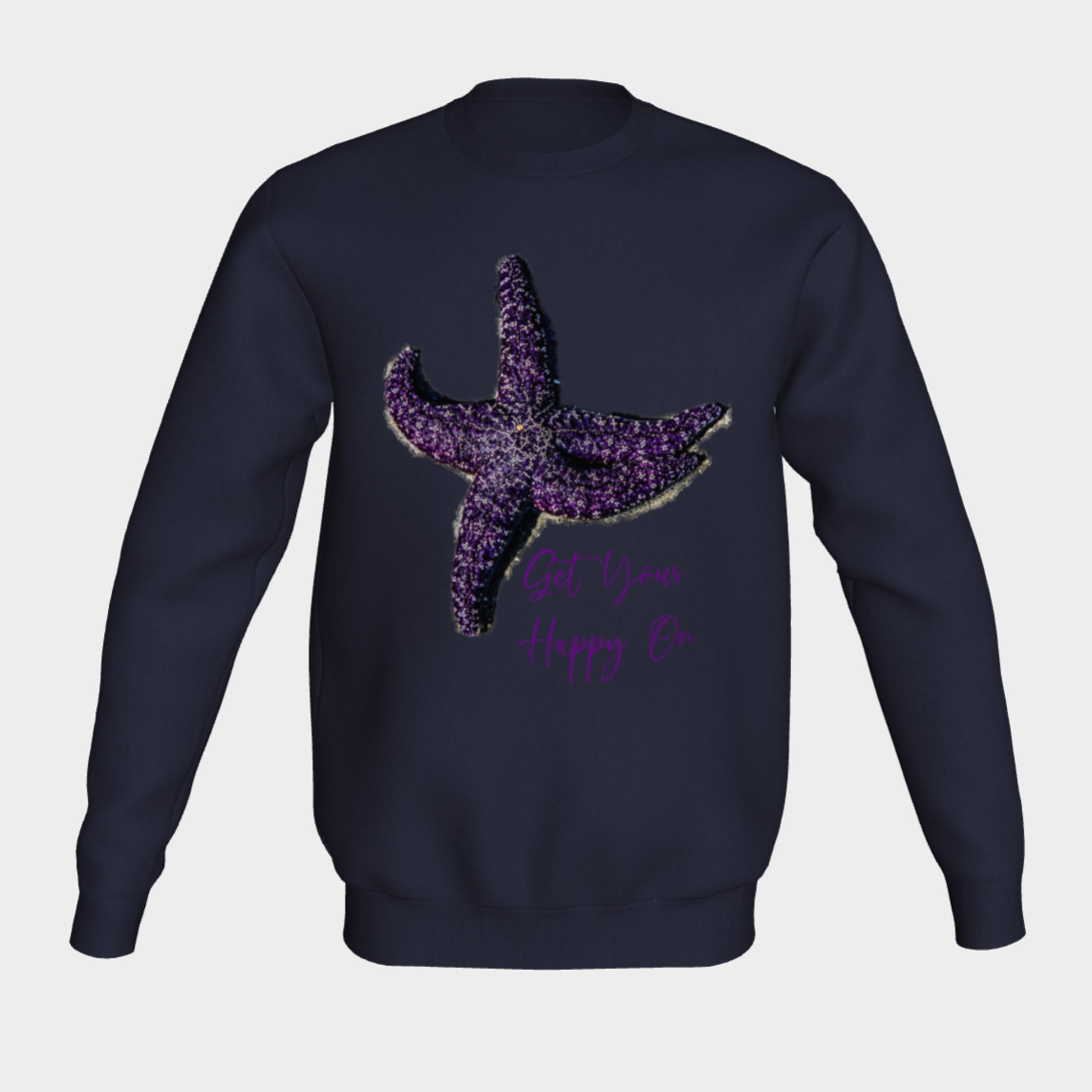 Get Your Happy On Starfish Unisex Crewneck Sweatshirt What’s better than a super cozy sweatshirt? A super cozy sweatshirt from Van Isle Goddess!  Super cozy unisex sweatshirt for those chilly days.  Excellent for men or women.   Fit is roomy and comfortable. 