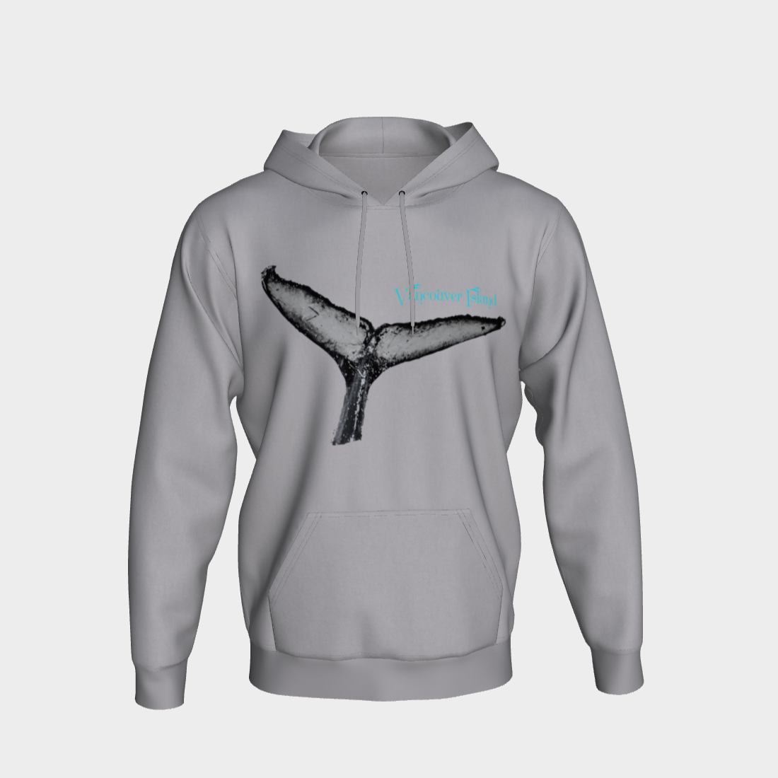 Humpback Whale Tail Vancouver Island Unisex Pullover Hoodie Your Van Isle Goddess unisex pullover hoodie is a great classic hoodie!  Created with state of the art tri-tex material which is a non-shrink poly middle encased in two layers of ultra soft cotton face and lining.