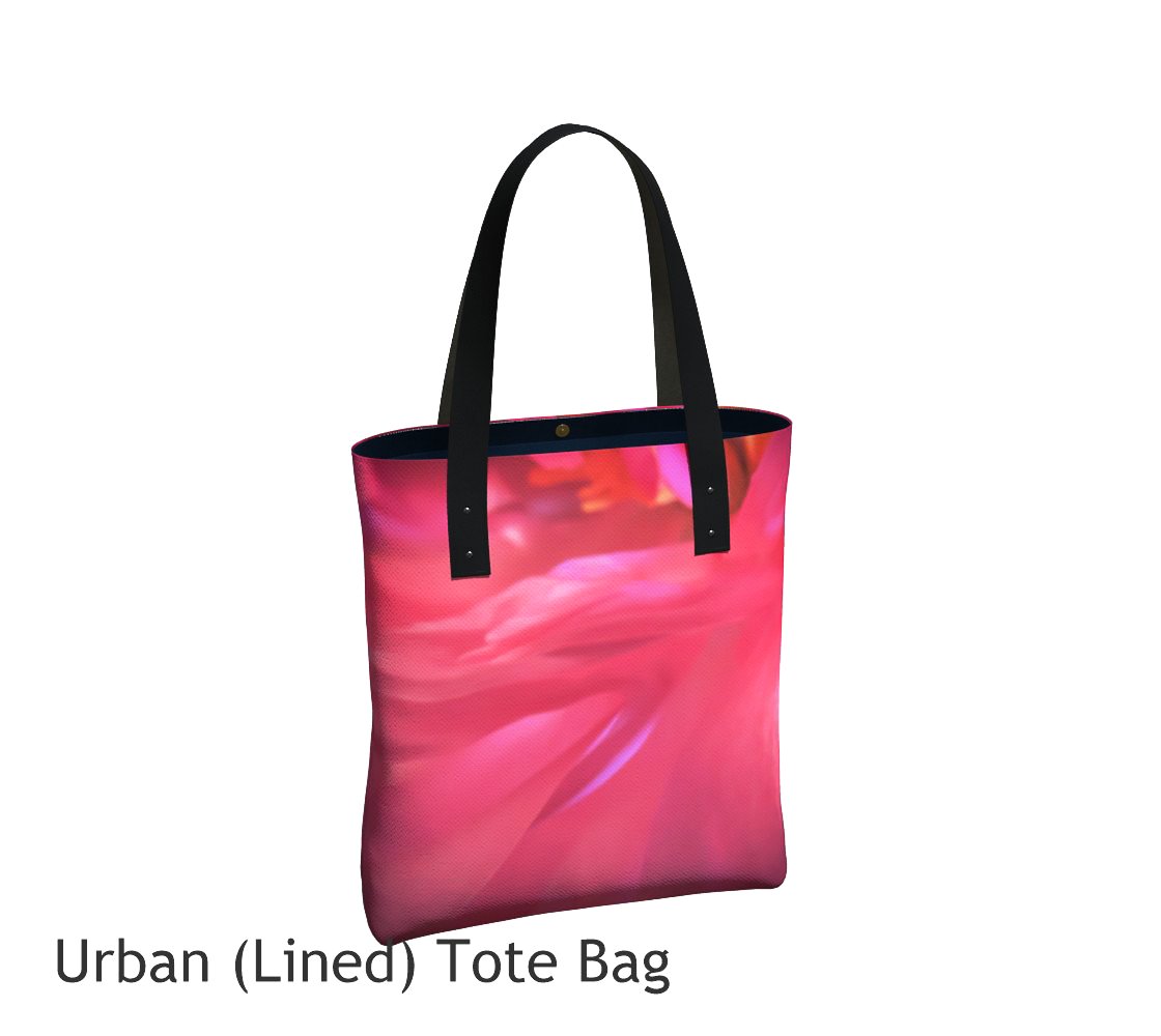 Soft Rose Tote Bag Basic and Urban Tote Bags featuring printed artwork by Roxy Hurtubise. 