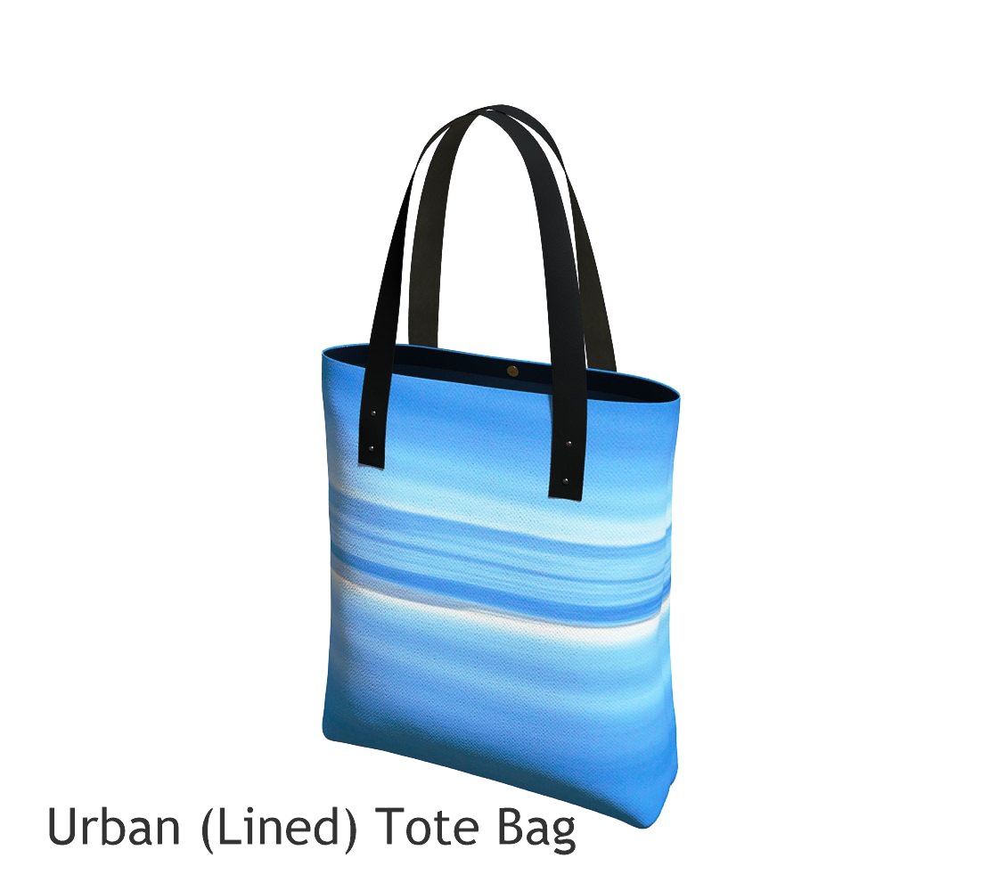 Ocean Blue Tote Bag Basic and Urban Tote Bags featuring printed artwork by Roxy Hurtubise. 