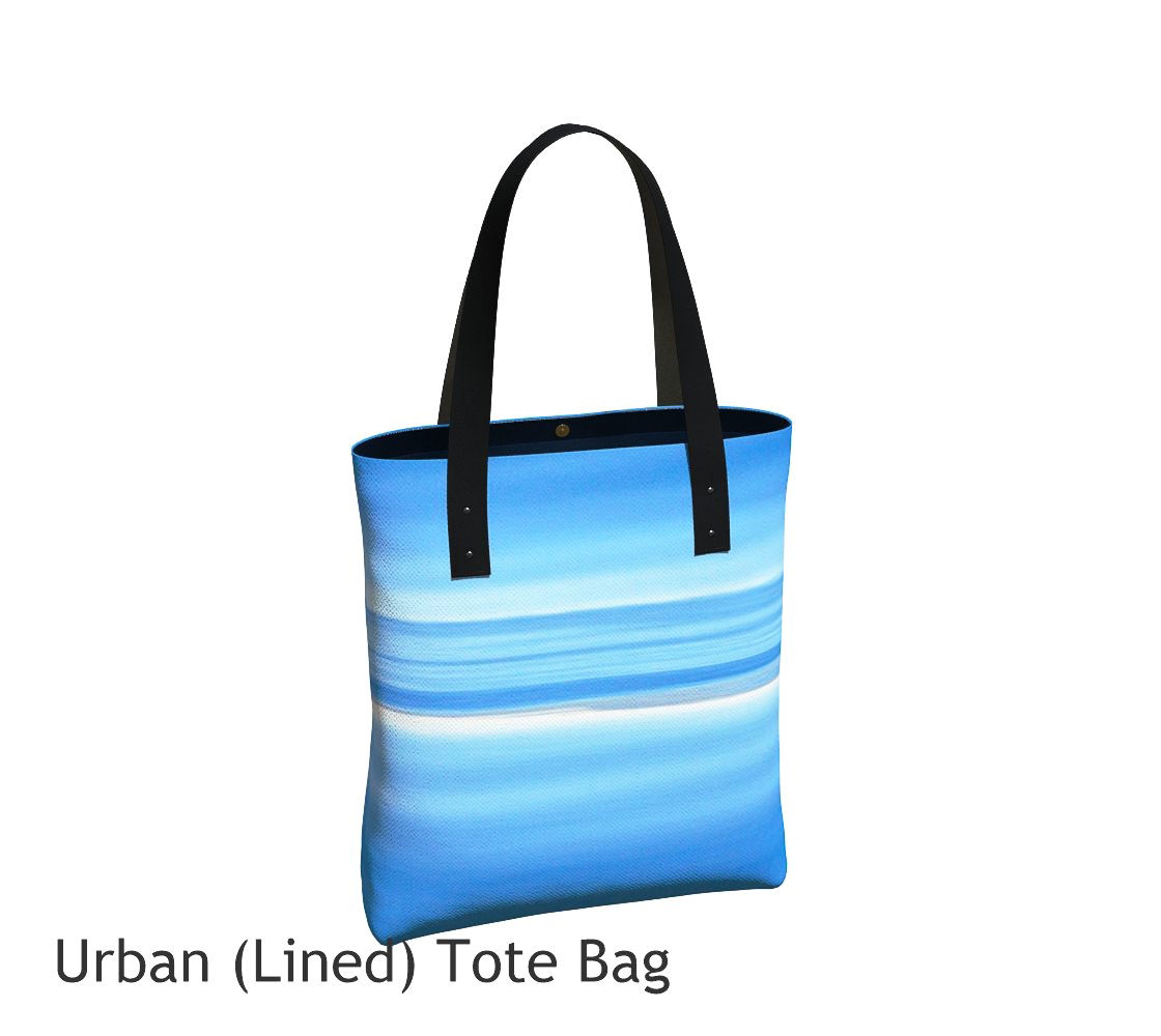Ocean Blue Tote Bag Basic and Urban Tote Bags featuring printed artwork by Roxy Hurtubise. 