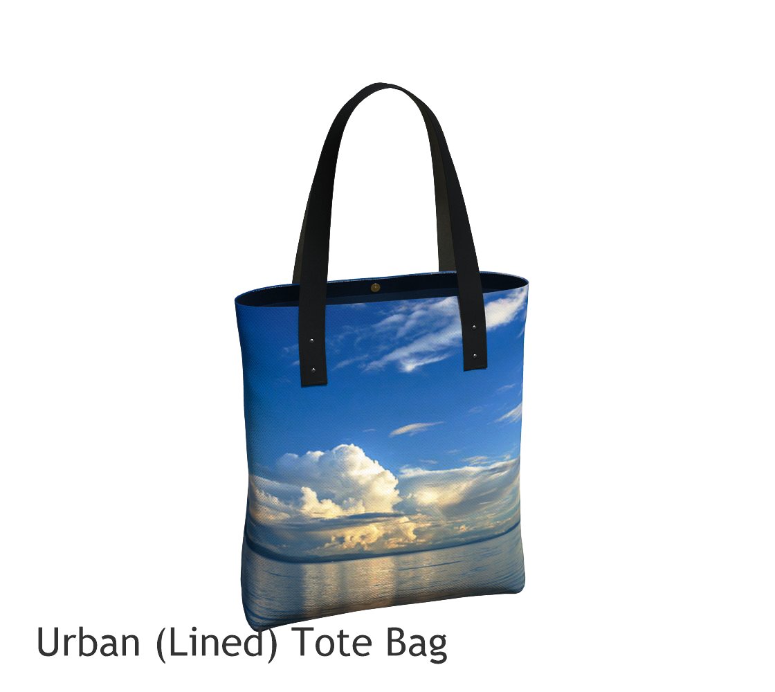 Qualicum Beach Tote Bag Basic and Urban Tote Bags featuring printed artwork by Roxy Hurtubise. 