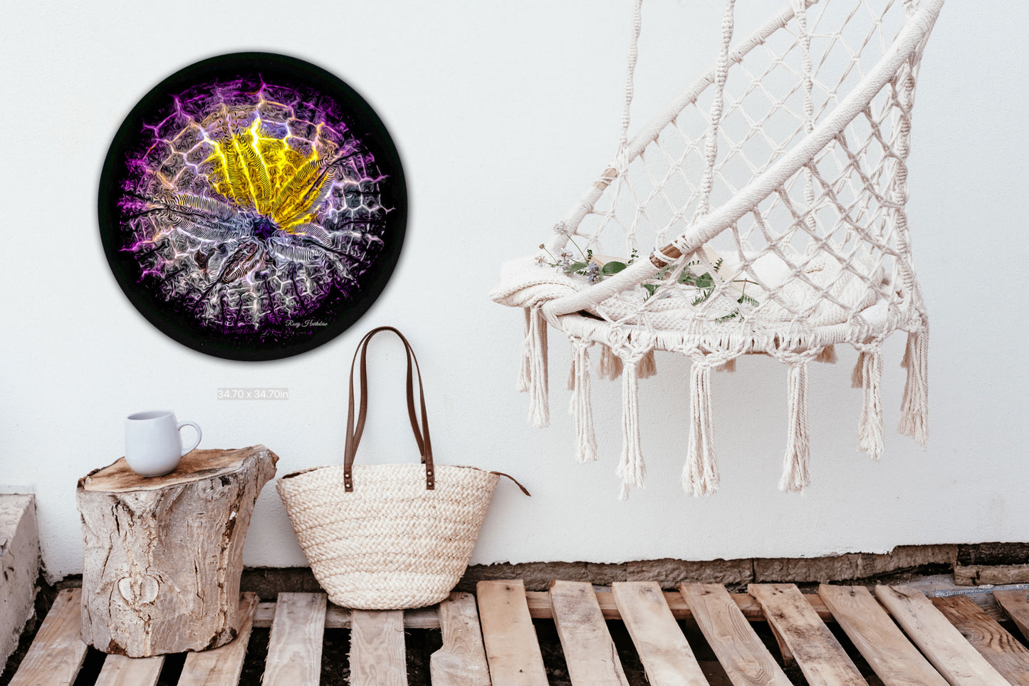 Spotlight Sand Dollar Photography Round Aluminum