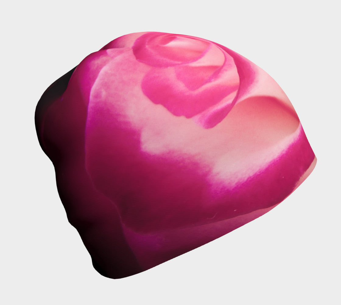 Right side Illuminated Rose Artwork Beanie by Roxy Hurtubise
