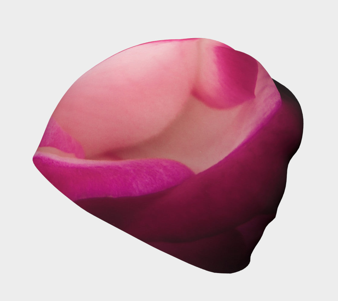Left side Illuminated Rose Artwork Beanie by Roxy Hurtubise