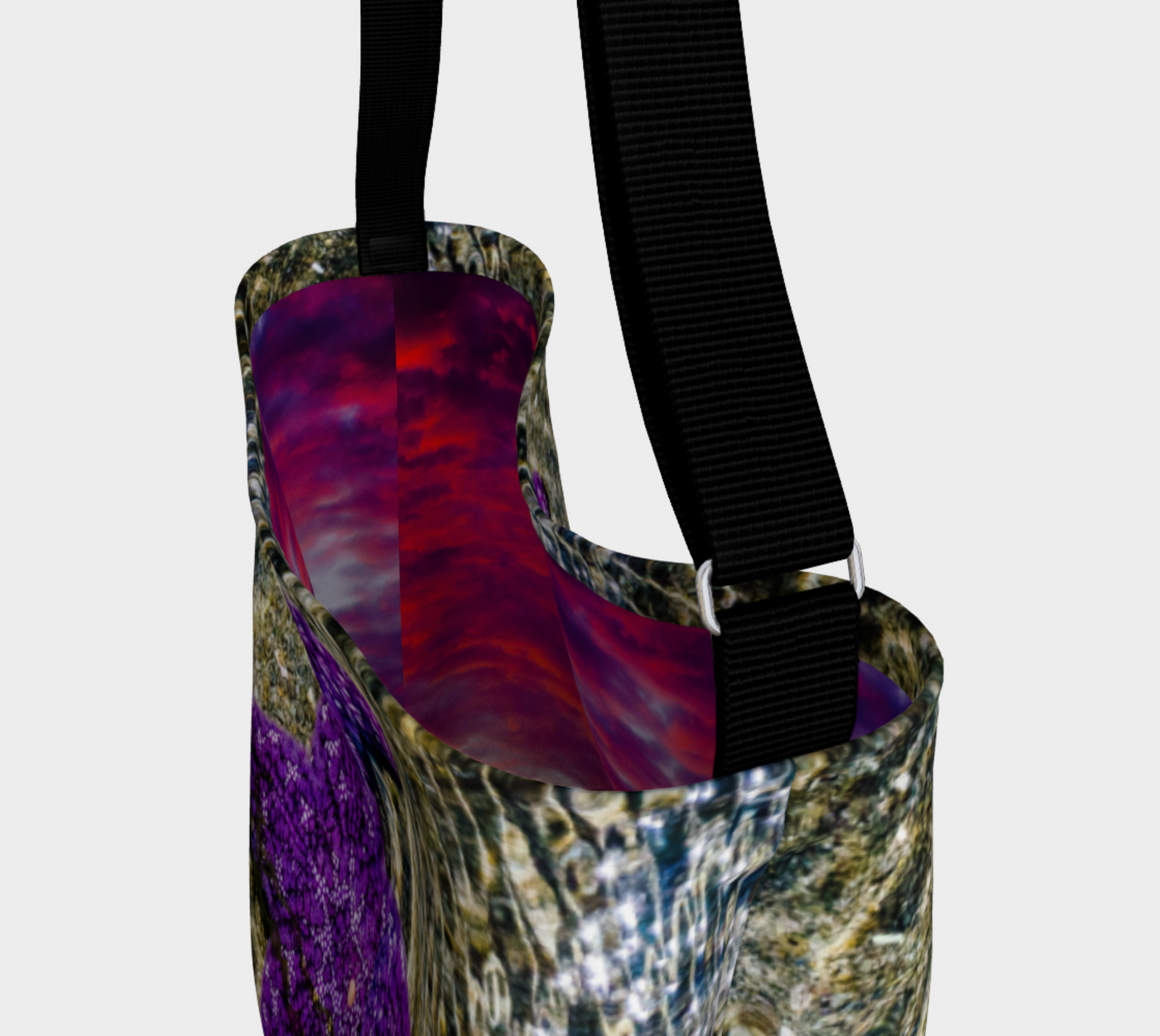 Check out the sunset clouds on the interior of the tote bag