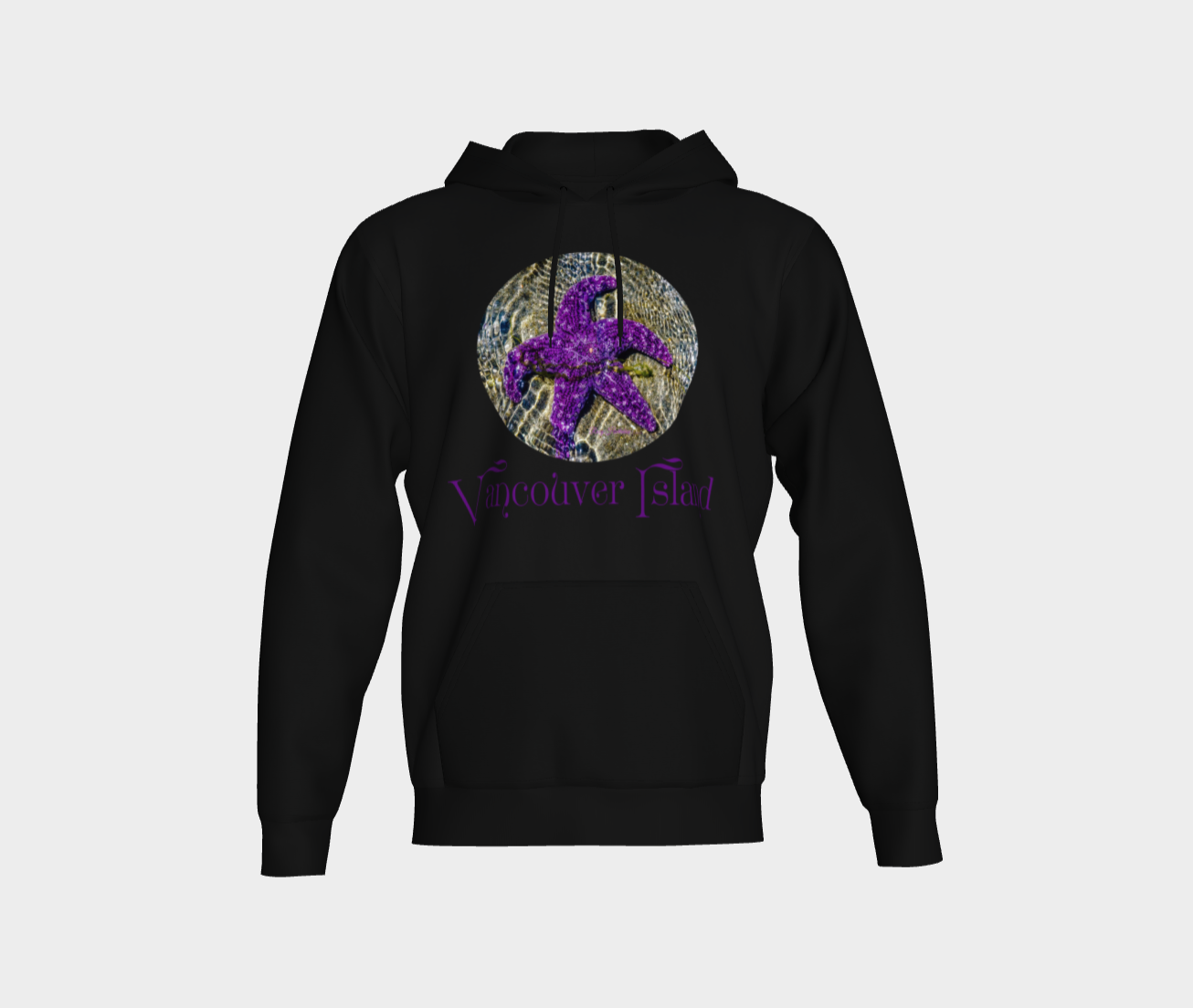 Last Day In May Starfish Vancouver Island Unisex Pullover Hoodie Your Van Isle Goddess unisex pullover hoodie is a great classic hoodie!  Created with state of the art tri-tex material which is a non-shrink poly middle encased in two layers of ultra soft cotton face and lining.