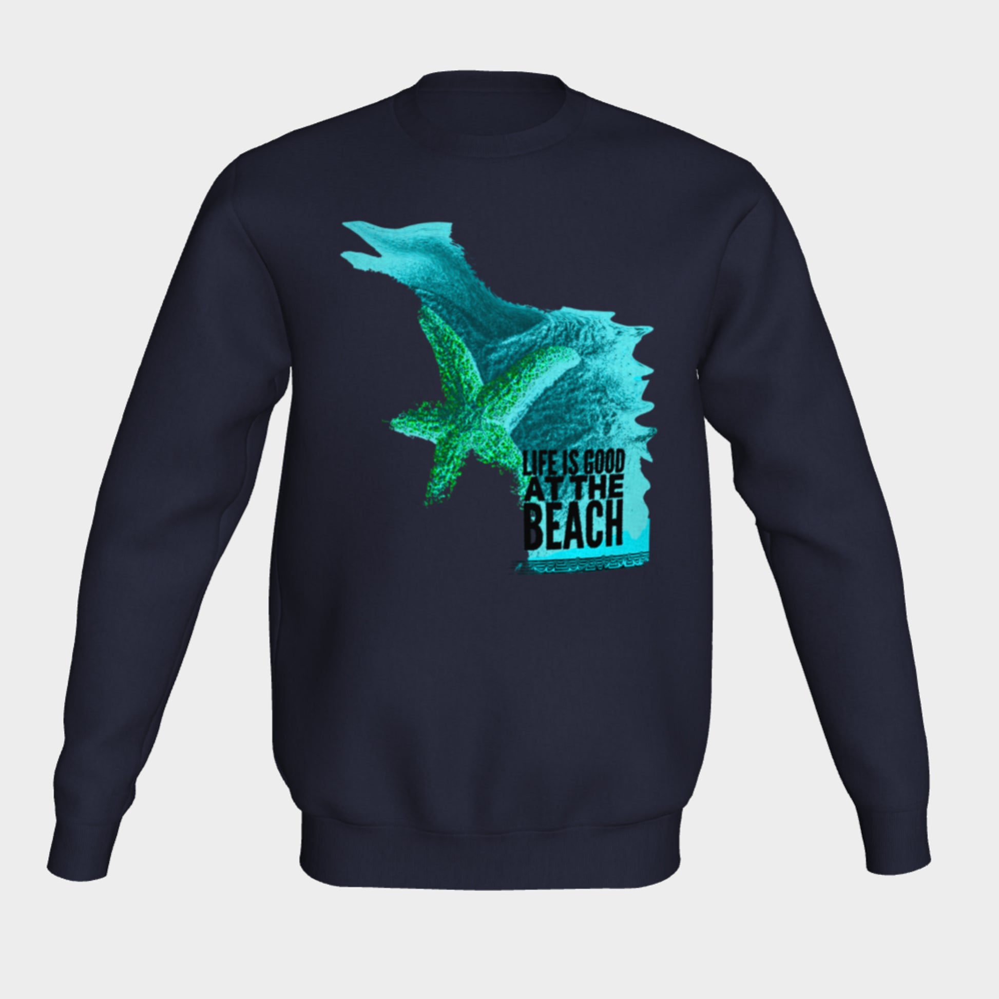 Life Is Good at The Beach Crewneck Sweatshirt What’s better than a super cozy sweatshirt? A super cozy sweatshirt from Van Isle Goddess!  Super cozy unisex sweatshirt for those chilly days.  Excellent for men or women.   Fit is roomy and comfortable. 
