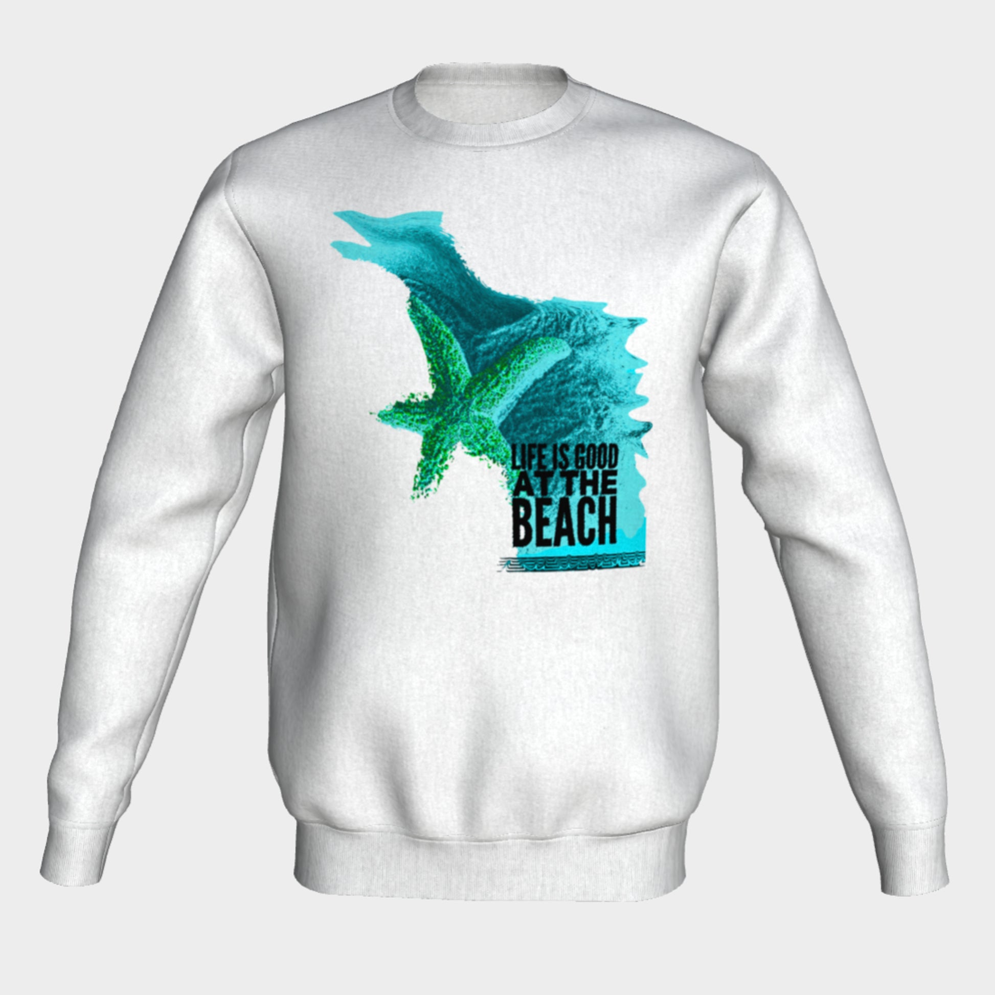 Life Is Good at The Beach Crewneck Sweatshirt What’s better than a super cozy sweatshirt? A super cozy sweatshirt from Van Isle Goddess!  Super cozy unisex sweatshirt for those chilly days.  Excellent for men or women.   Fit is roomy and comfortable. 
