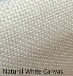 white canvas fabric selection