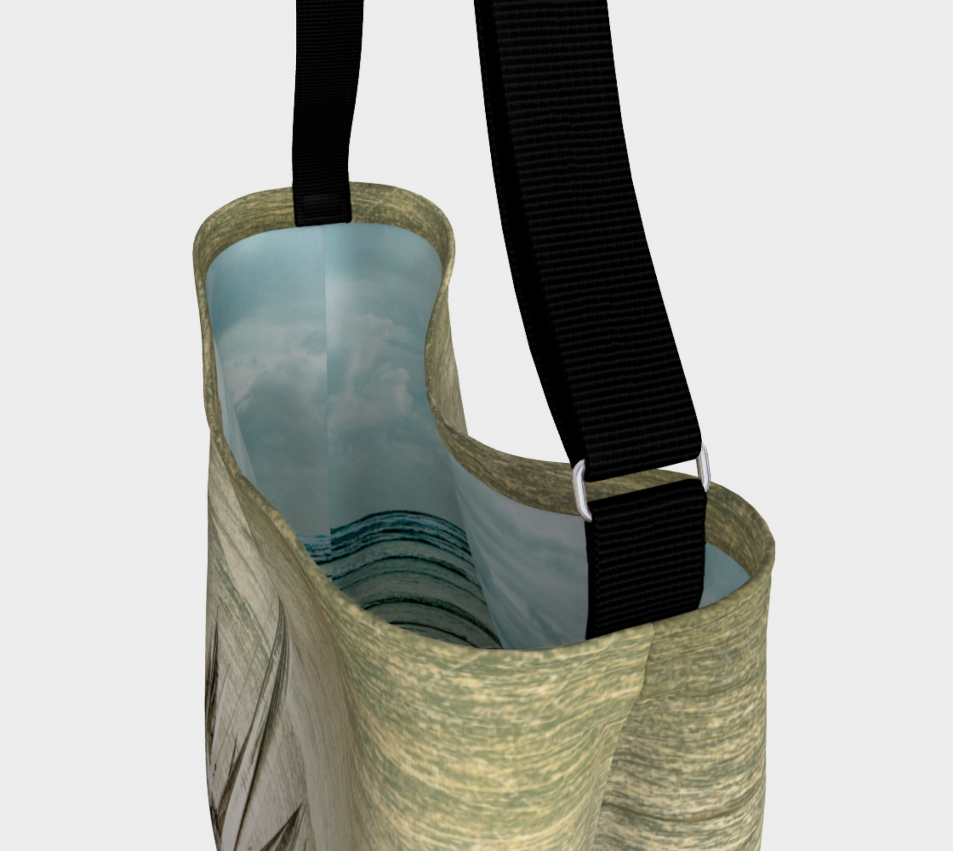 Nautical-Inspired Boat Race Print Bag Yacht Race Neoprene Day Tote
