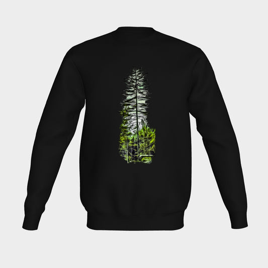 Old Growth Forest Crewneck Sweatshirt What’s better than a super cozy sweatshirt? A super cozy sweatshirt from Van Isle Goddess!  Super cozy unisex sweatshirt for those chilly days.  Excellent for men or women.   Fit is roomy and comfortable. 