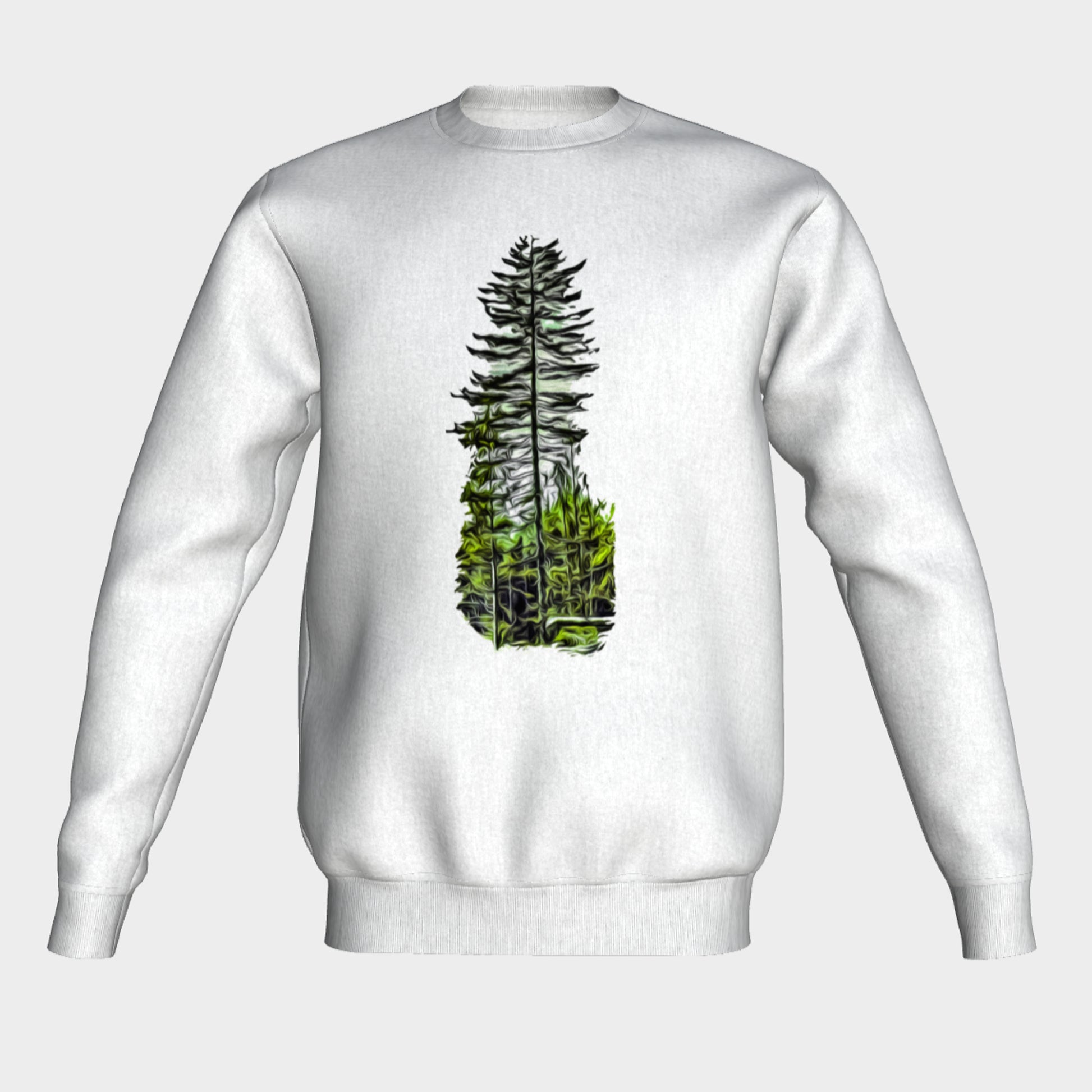 Old Growth Forest Crewneck Sweatshirt What’s better than a super cozy sweatshirt? A super cozy sweatshirt from Van Isle Goddess!  Super cozy unisex sweatshirt for those chilly days.  Excellent for men or women.   Fit is roomy and comfortable. 