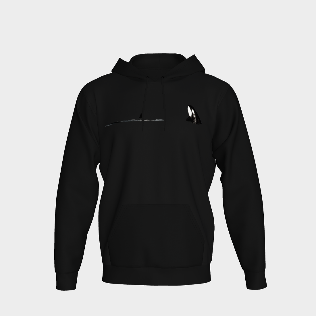Orca Spy Hop Unisex Pullover Hoodie Your Van Isle Goddess unisex pullover hoodie is a great classic hoodie!  Created with state of the art tri-tex material which is a non-shrink poly middle encased in two layers of ultra soft cotton face and lining.  Features:  super cozy fluffy cotton lining double fleece lined hood kangaroo pocket flat drawcord non shrink fabric unisex fit designed to suit diverse body types