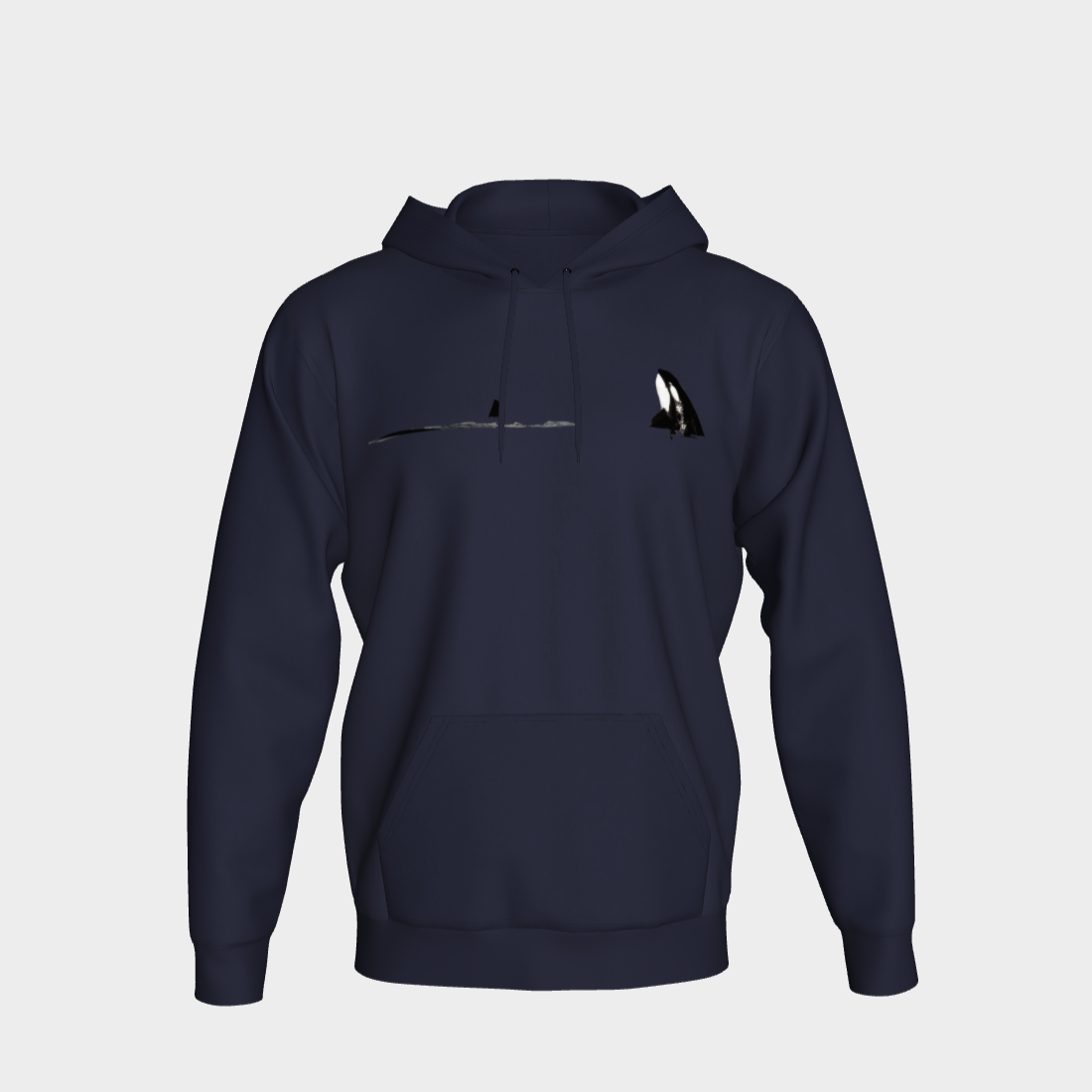 Orca Spy Hop Unisex Pullover Hoodie Your Van Isle Goddess unisex pullover hoodie is a great classic hoodie!  Created with state of the art tri-tex material which is a non-shrink poly middle encased in two layers of ultra soft cotton face and lining.  Features:  super cozy fluffy cotton lining double fleece lined hood kangaroo pocket flat drawcord non shrink fabric unisex fit designed to suit diverse body types