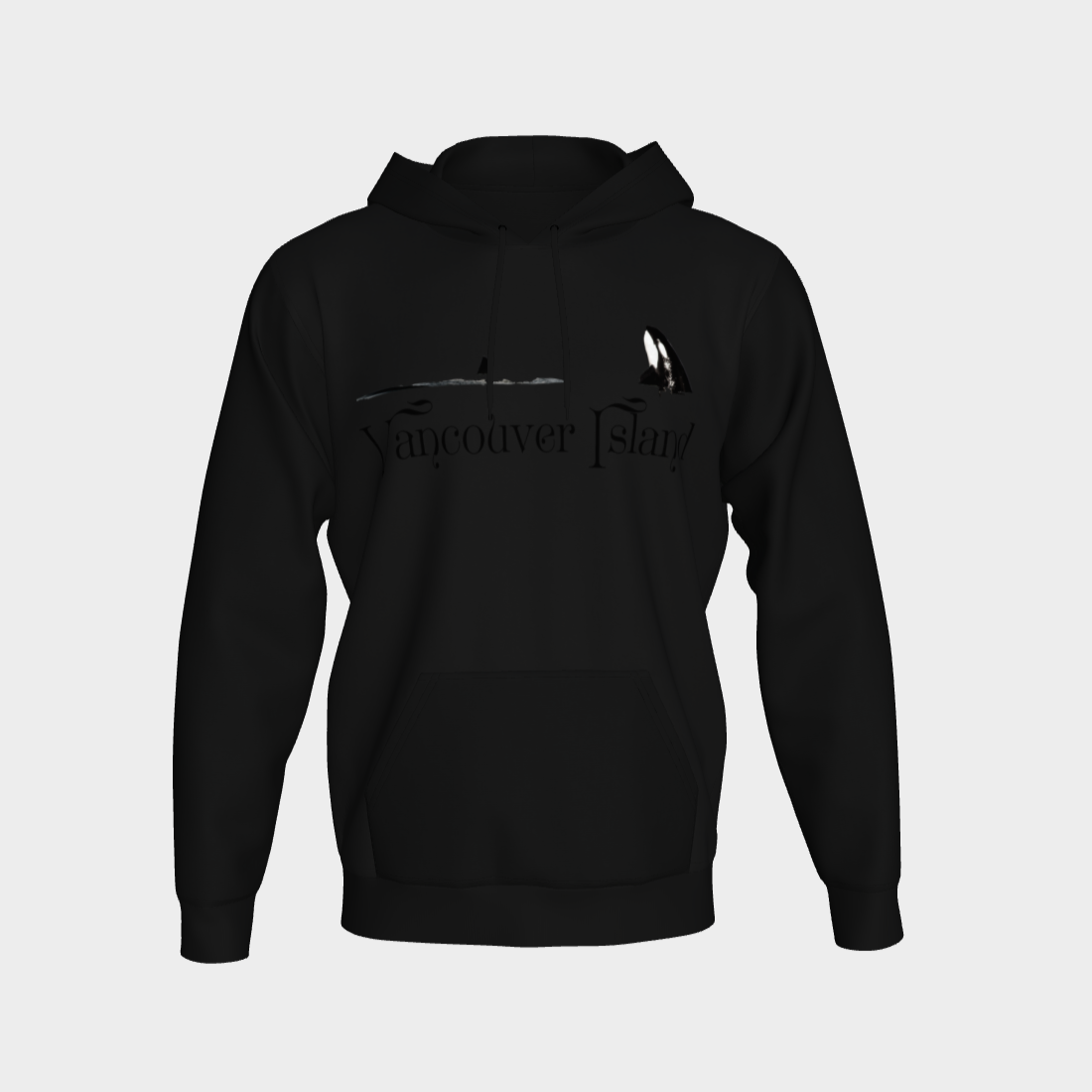 Orca Spy Hop Vancouver Island Unisex Pullover Hoodie Your Van Isle Goddess unisex pullover hoodie is a great classic hoodie!  Created with state of the art tri-tex material which is a non-shrink poly middle encased in two layers of ultra soft cotton face and lining.
