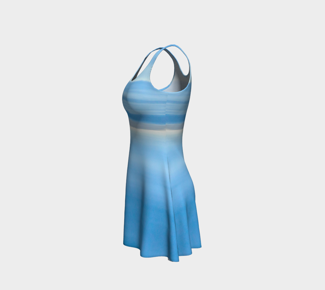 Ocean Blue Flare Dress Leftside