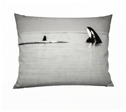 Orca Spy Hop 26" x 20" Throw Pillow Cover