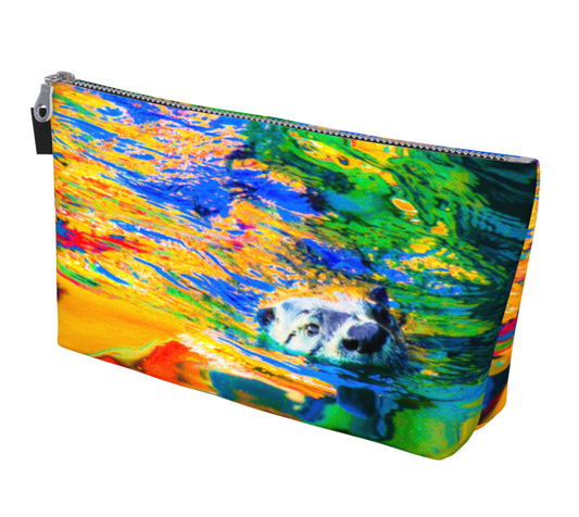 Otter Art Makeup Bag by Vanislegoddess.com is available in 2 sizes.