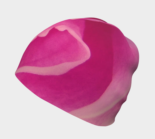 Left side of Rose Petal Kiss Beanie