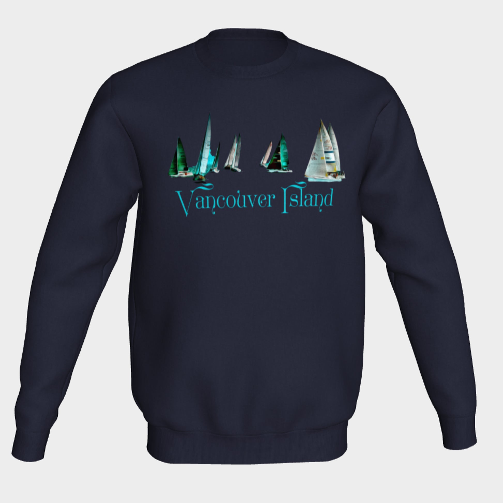 Sail Away Vancouver Island Crewneck Sweatshirt What’s better than a super cozy sweatshirt? A super cozy sweatshirt from Van Isle Goddess!  Super cozy unisex sweatshirt for those chilly days.  Excellent for men or women.   Fit is roomy and comfortable. 