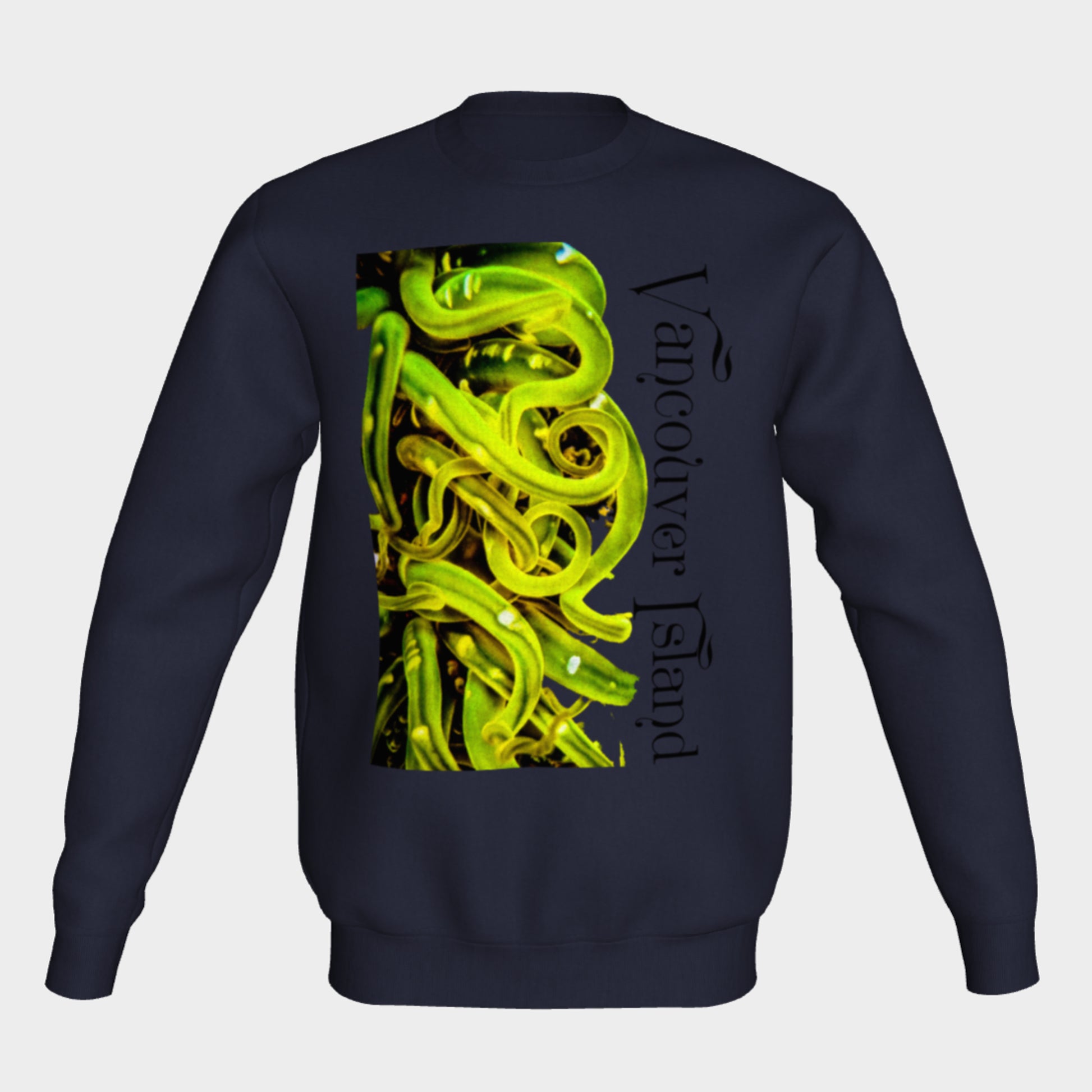 Sea Anemone Vancouver Island Crewneck Sweatshirt What’s better than a super cozy sweatshirt? A super cozy sweatshirt from Van Isle Goddess!  Super cozy unisex sweatshirt for those chilly days.  Excellent for men or women.   Fit is roomy and comfortable. 