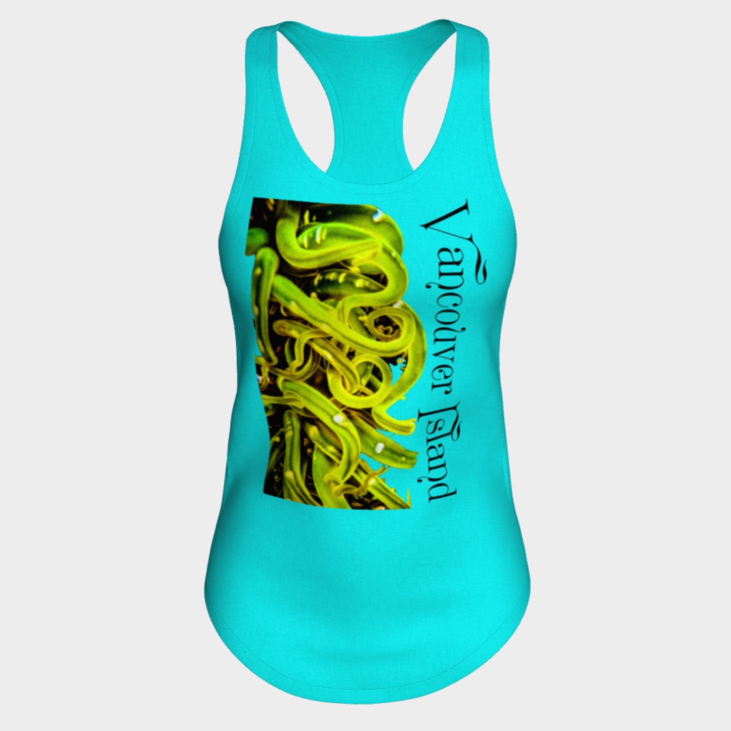 Sea Anemone Vancouver Island Racerback Tank Top  Excellent choice for the summer or for working out.   Made from 60% spun cotton and 40% poly for a mix of comfort and performance, you get it all (including my photography and digital art) with this custom printed racerback tank top.   Van Isle Goddess Next Level racerback tank top will quickly become you go-to tank top because of the super comfy fit!