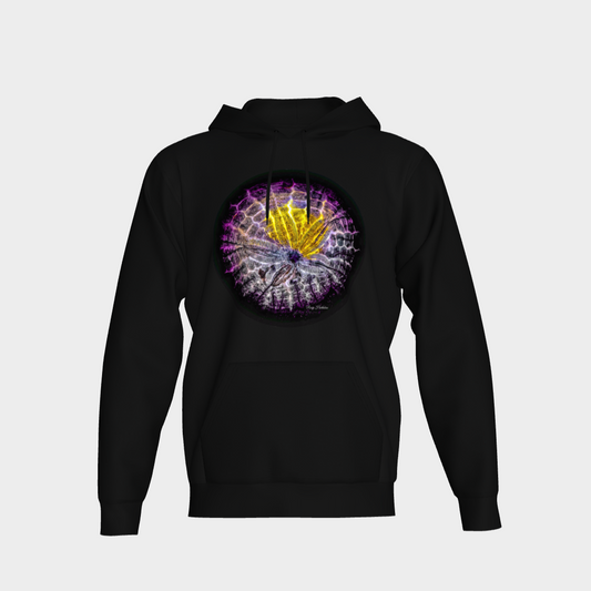 Spotlight Sand Dollar Unisex Pullover Hoodie Your Van Isle Goddess unisex pullover hoodie is a great classic hoodie!  Created with state of the art tri-tex material which is a non-shrink poly middle encased in two layers of ultra soft cotton face and lining.