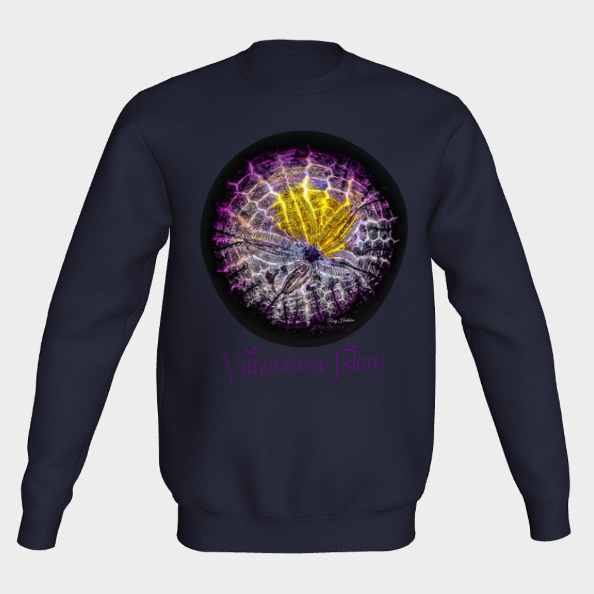 Spotlight Sand Dollar Vancouver Island Crewneck Sweatshirt What’s better than a super cozy sweatshirt? A super cozy sweatshirt from Van Isle Goddess!  Super cozy unisex sweatshirt for those chilly days.  Excellent for men or women.   Fit is roomy and comfortable. 