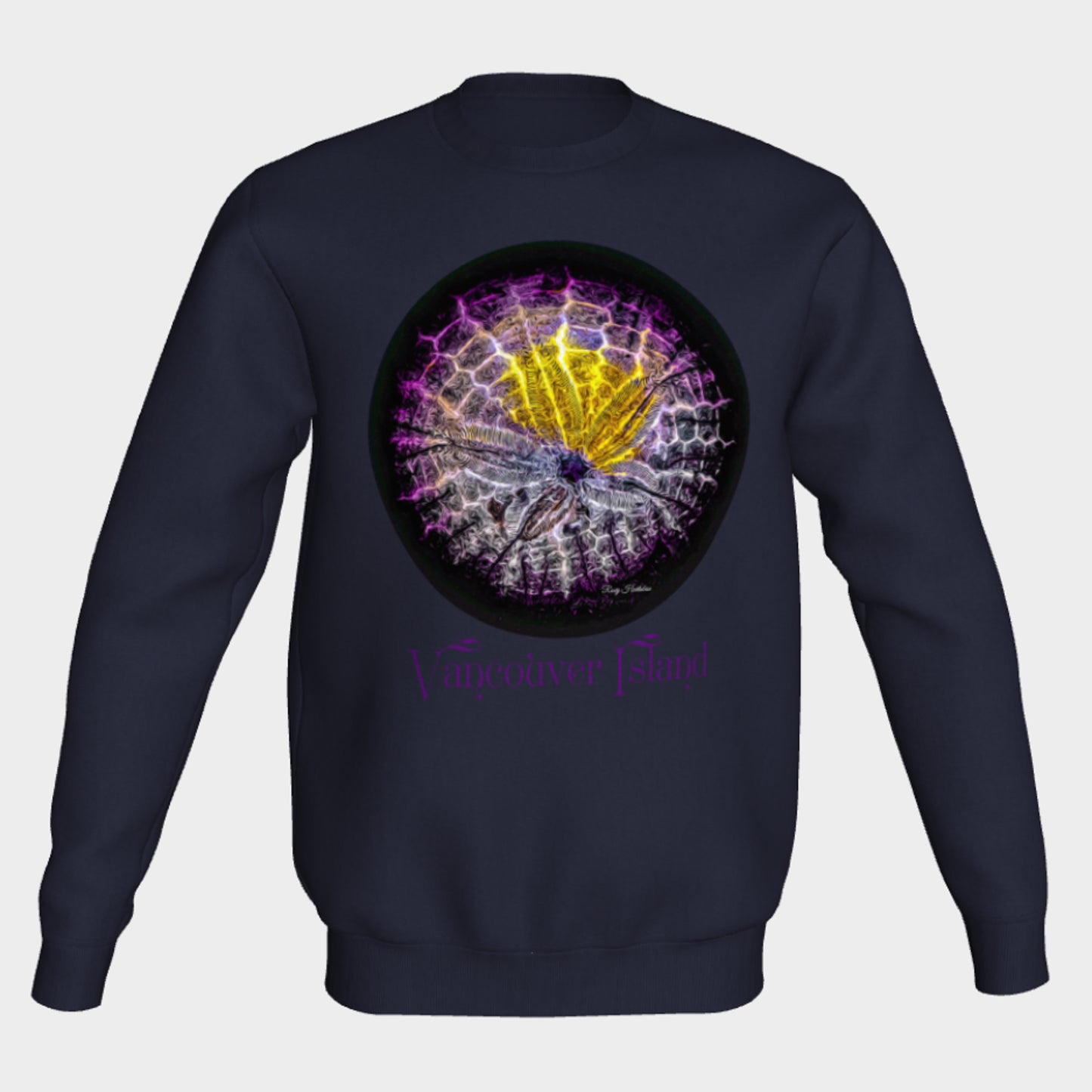 Spotlight Sand Dollar Vancouver Island Crewneck Sweatshirt What’s better than a super cozy sweatshirt? A super cozy sweatshirt from Van Isle Goddess!  Super cozy unisex sweatshirt for those chilly days.  Excellent for men or women.   Fit is roomy and comfortable. 