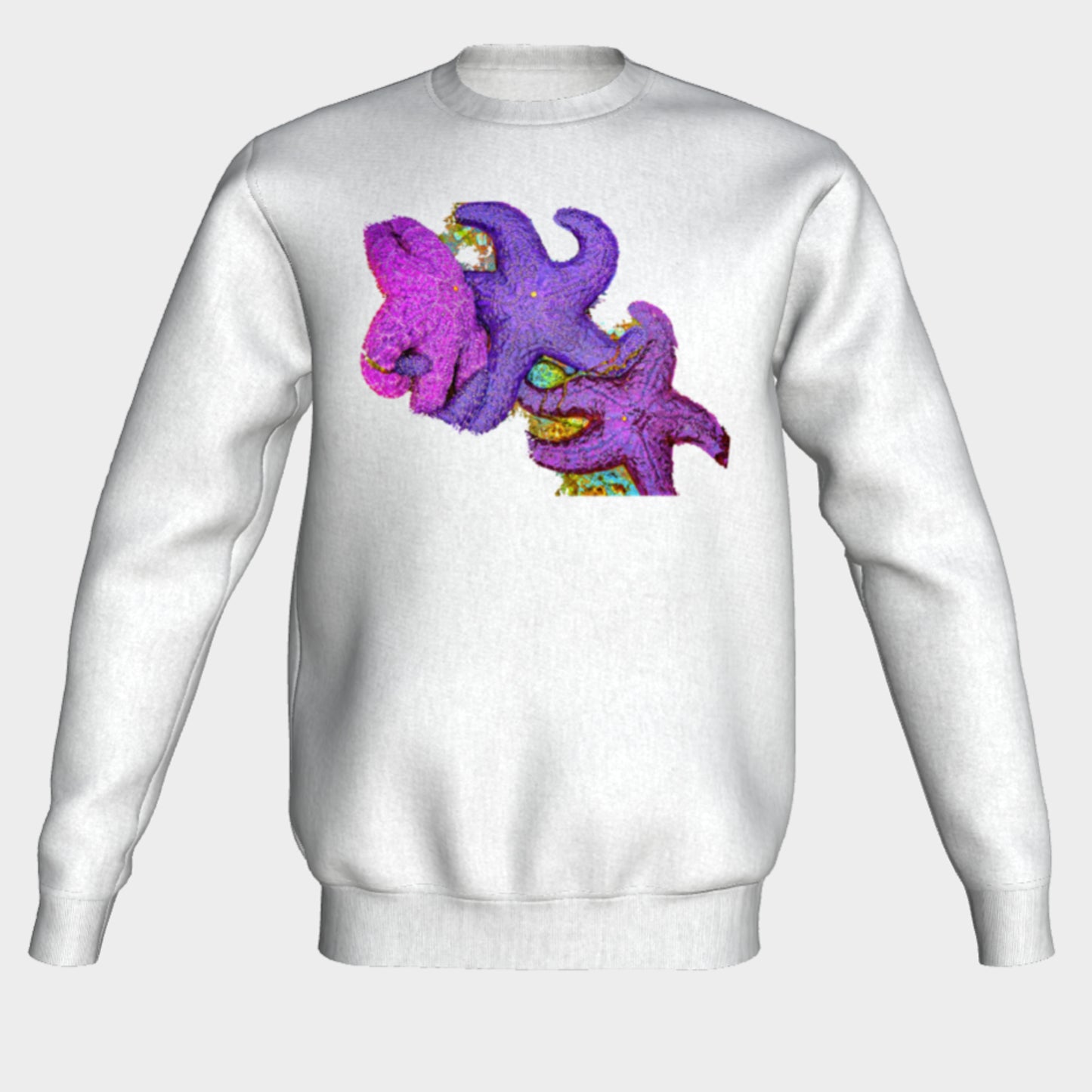 Starfish Cluster Crewneck Sweatshirt What’s better than a super cozy sweatshirt? A super cozy sweatshirt from Van Isle Goddess!  Super cozy unisex sweatshirt for those chilly days.  Excellent for men or women.   Fit is roomy and comfortable. 
