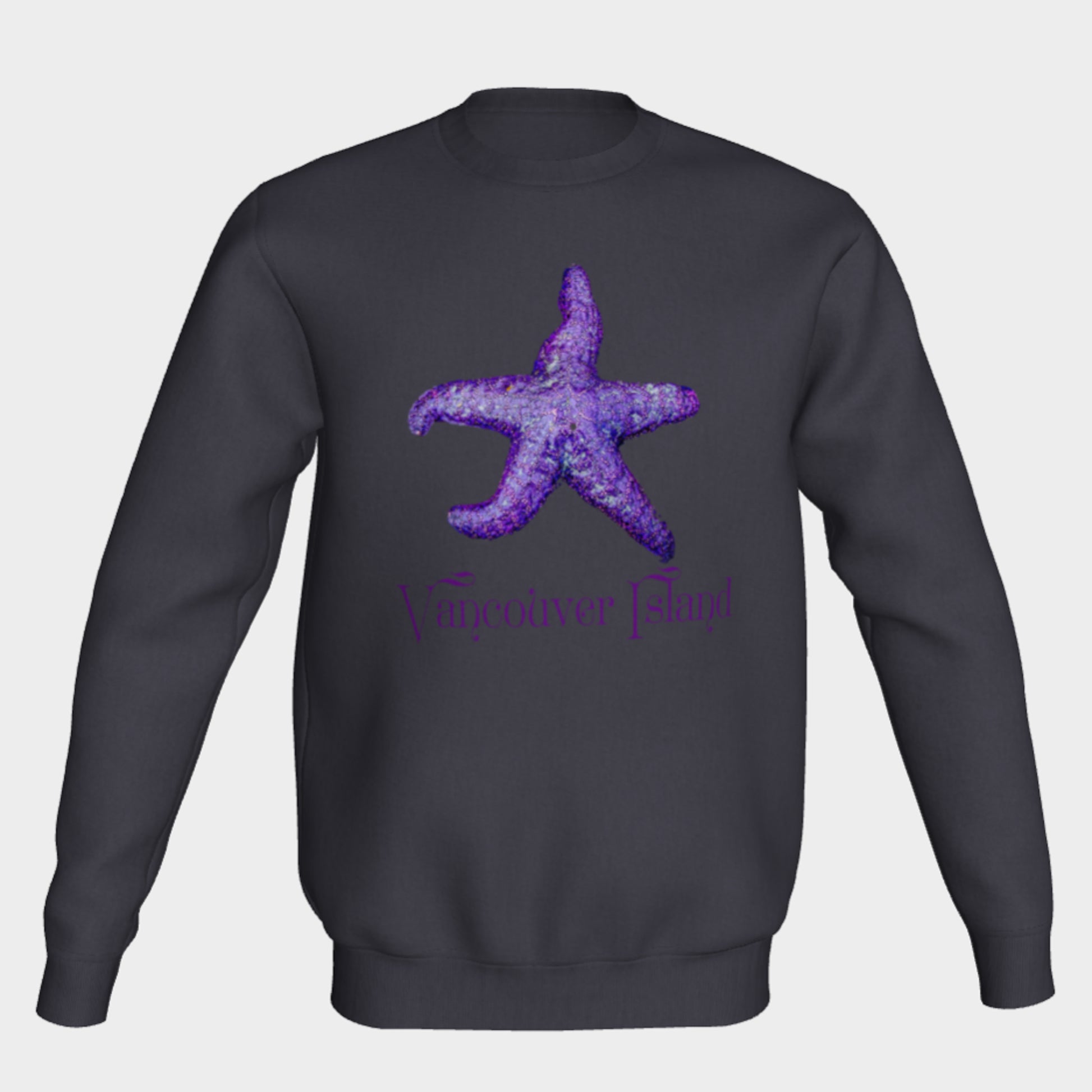Starfish Vancouver Island Crewneck Sweatshirt What’s better than a super cozy sweatshirt? A super cozy sweatshirt from Van Isle Goddess!  Super cozy unisex sweatshirt for those chilly days.  Excellent for men or women.   Fit is roomy and comfortable. 