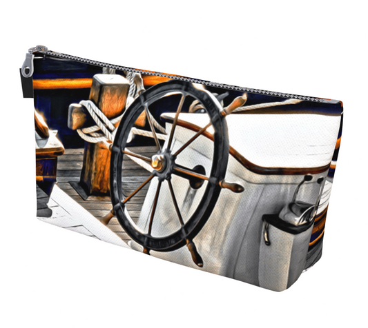 Sailboat Dream Makeup Bag by Vanislegoddess.com available in 2 sizes.