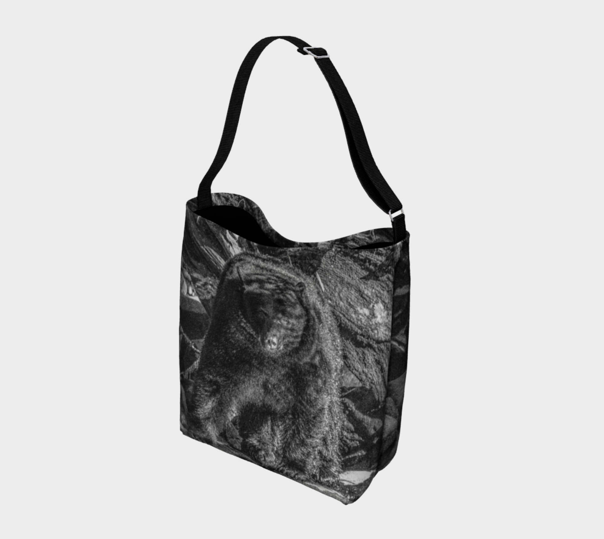 Salmon Seeker Bear Neoprene Day Tote: Majestic Wildlife-Inspired Tote Bag