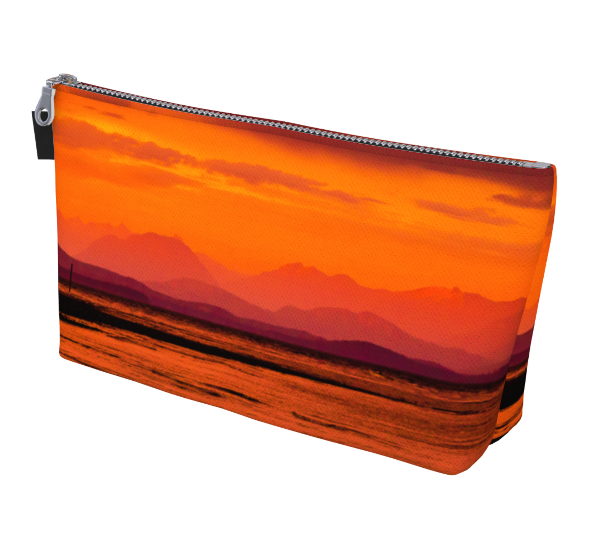 Saratoga Sunset Makeup Bag by Vanislegoddess.com available in 2 sizes.