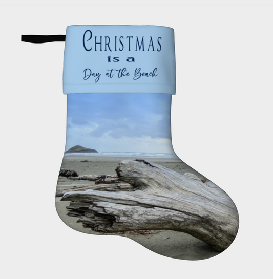 Christmas is a Day at The Beach Holiday Stocking