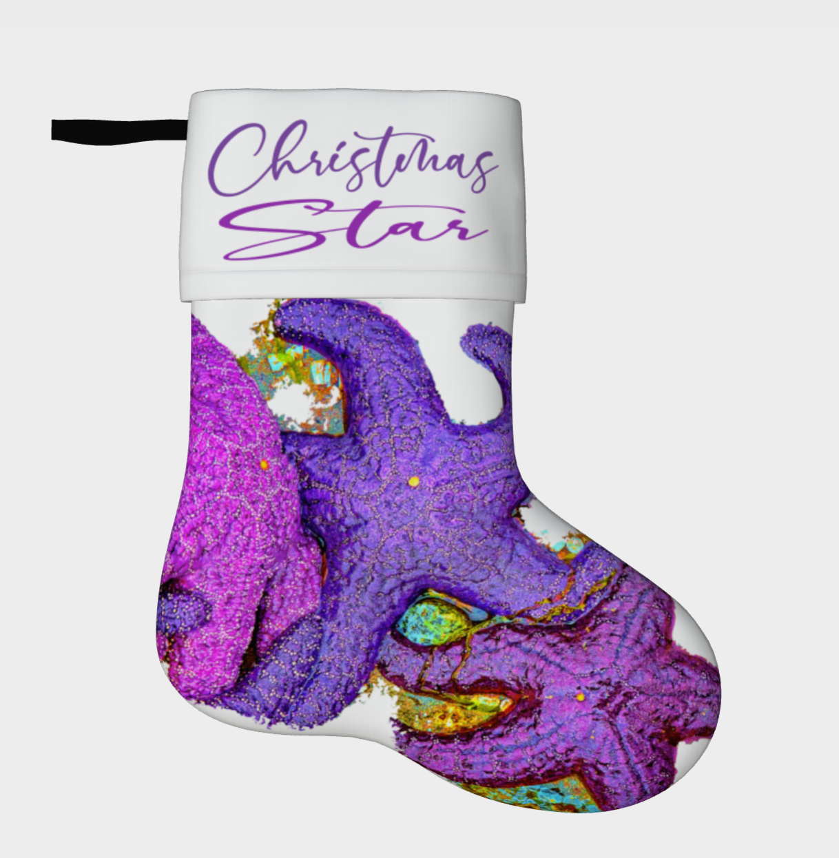 Christmas Star Starfish Holiday Stocking