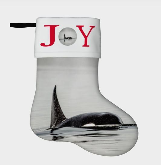 Joy Orca Holiday Stocking