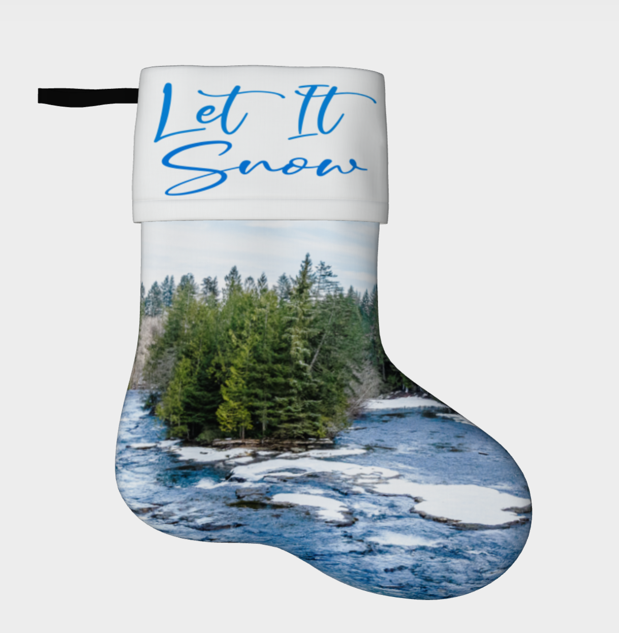 Let It Snow Comox Lake Holiday Stocking