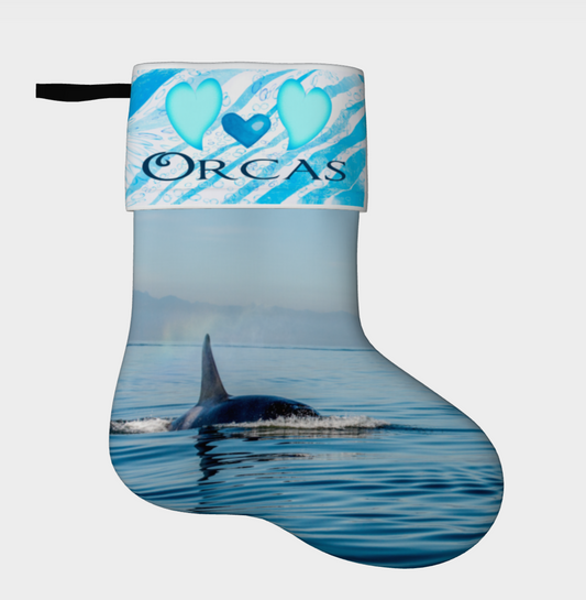 Love Orcas Holiday Stocking