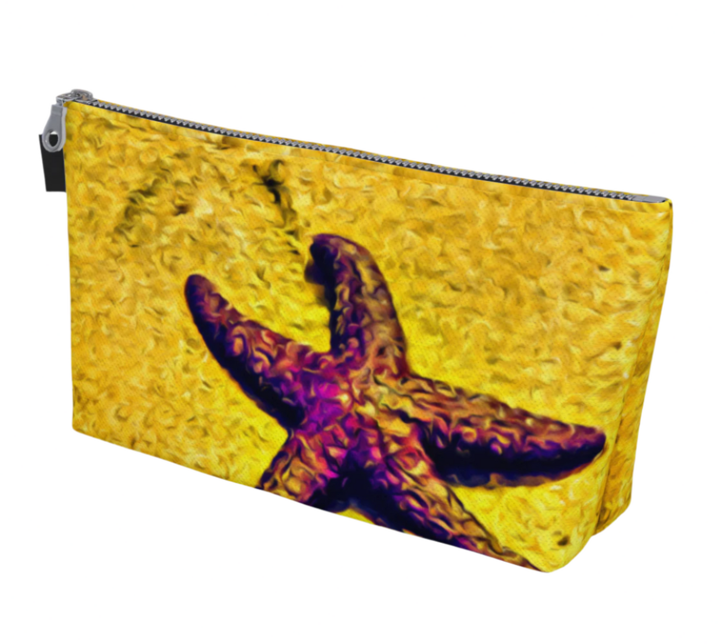 Star Track Starfish Makeup Travel Bag: Enchanting Coastal-Inspired Cosmetic Case