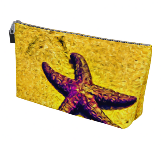 Star Track Starfish Makeup Travel Bag: Enchanting Coastal-Inspired Cosmetic Case