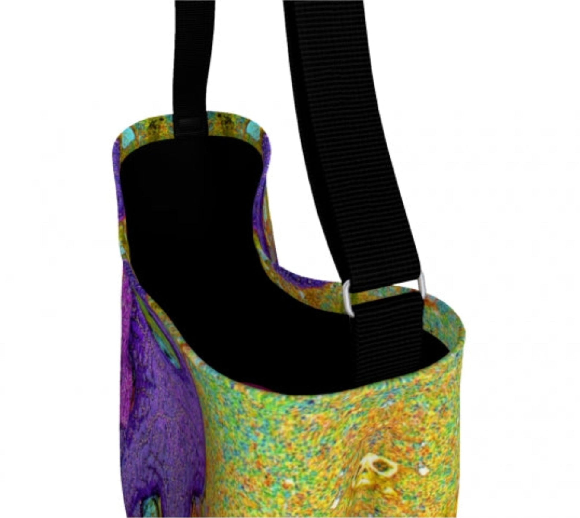 Interior Starfish Cluster Neoprene Day Tote: Mesmerizing Coastal-Inspired Print Bag