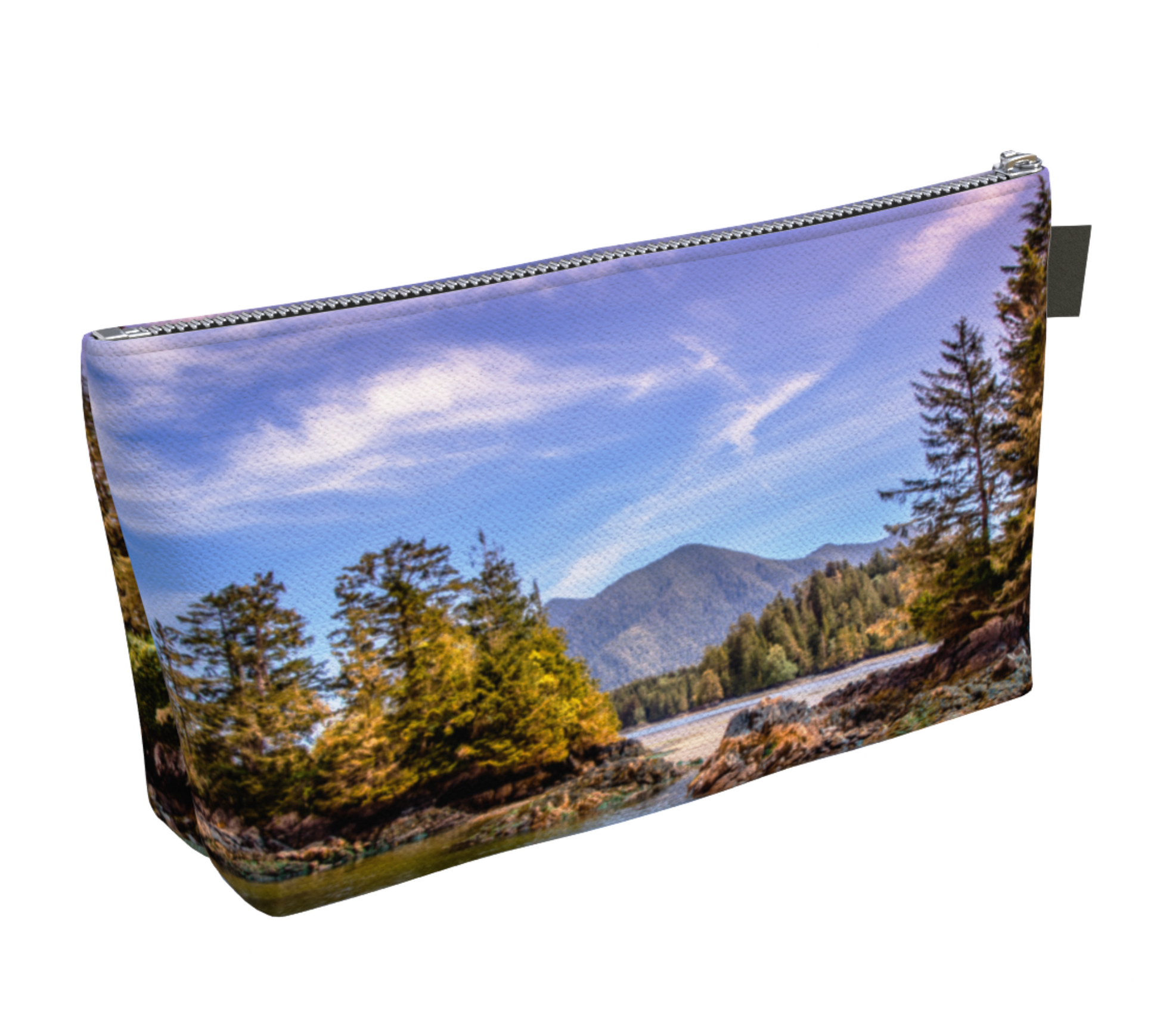 Tofino Inlet Makeup Bag by Vanislegoddess.com available in 2 sizes.