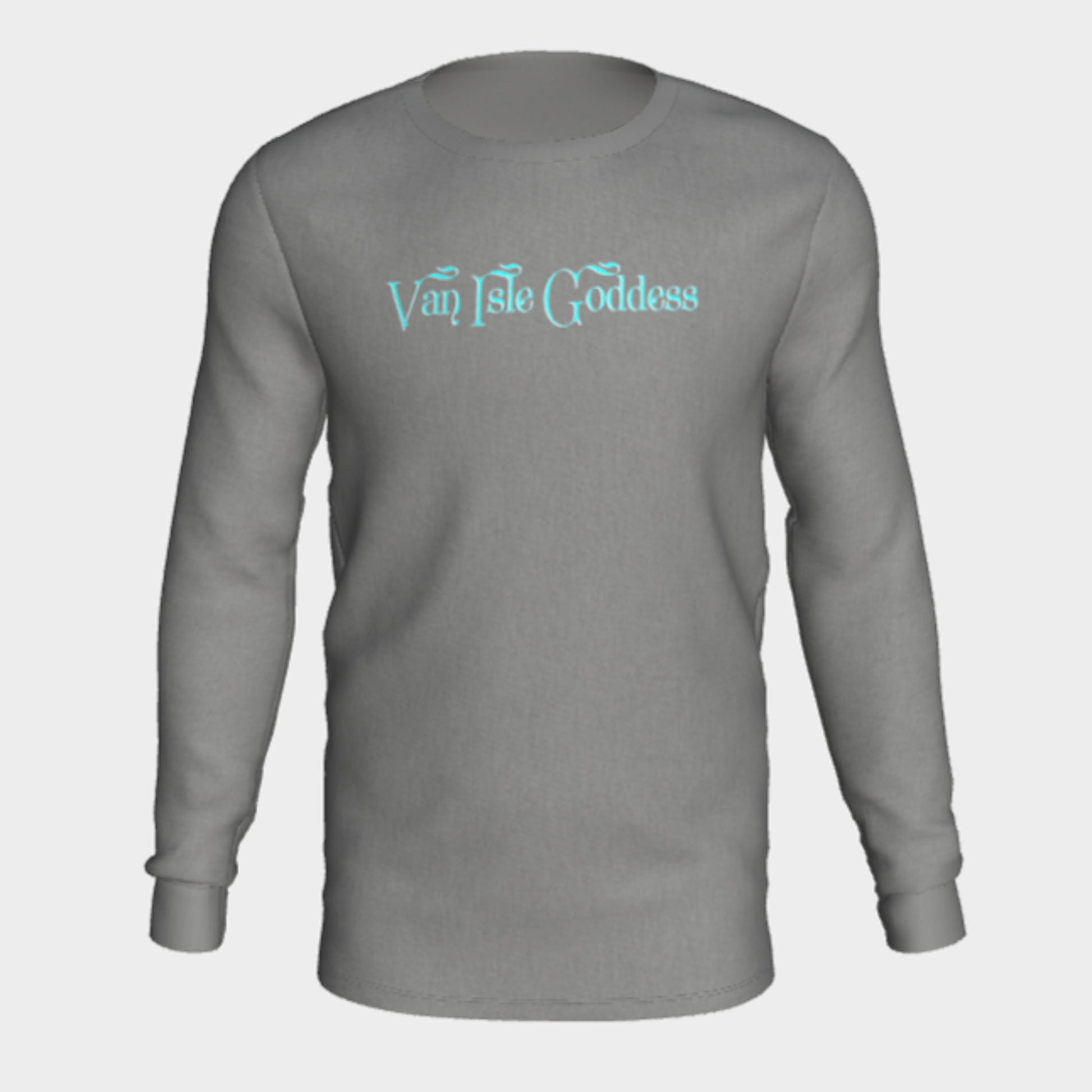 Van Isle Goddess 100% cotton crew neck long sleeve super comfy tee is a must-have basic for any wardrobe.  Features:  Flattering unisex fit Cozy long sleeves Crew neck Made with Milltex lightweight fabric Sizes small to 2XL