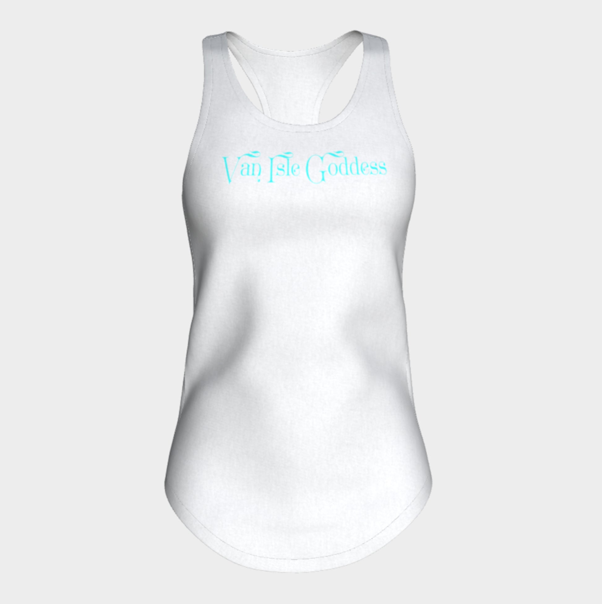Van Isle Goddess Racerback Tank Top  Excellent choice for the summer or for working out.   Made from 60% spun cotton and 40% poly for a mix of comfort and performance, you get it all (including my photography and digital art) with this custom printed racerback tank top. 