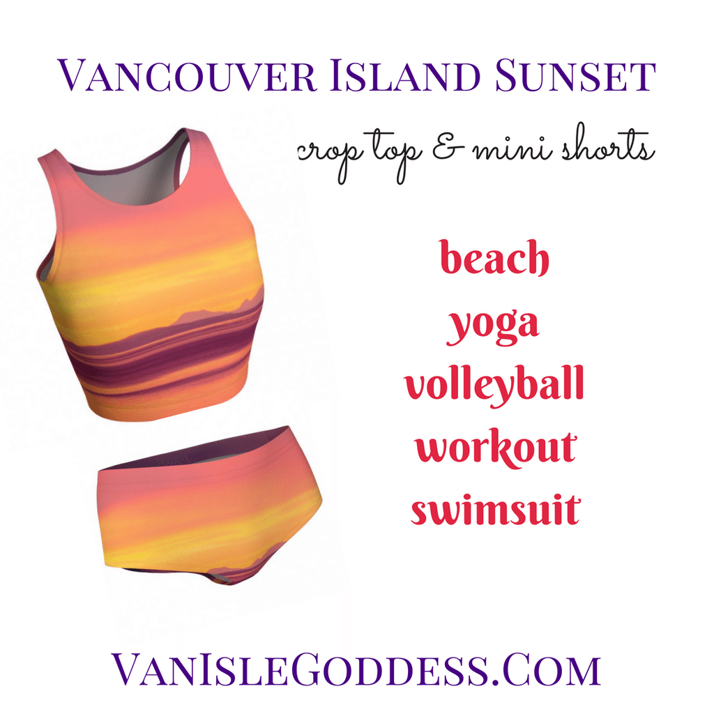 Vancouver Island Sunset Van Isle Goddess Mini Shorts